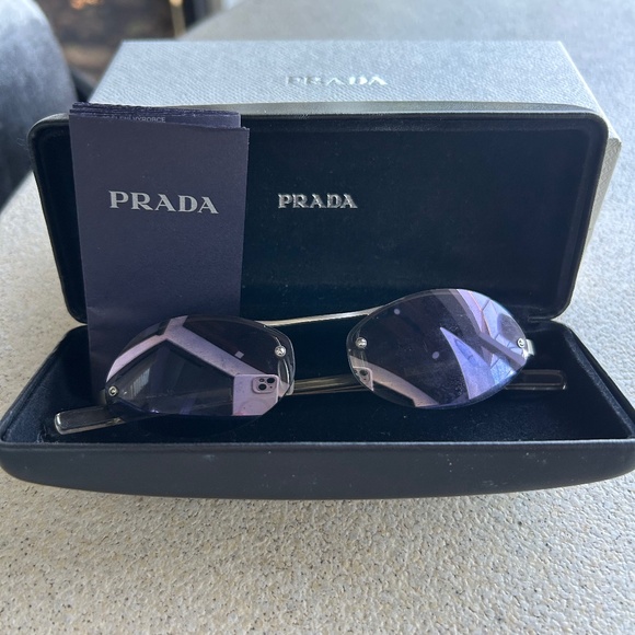 Prada Sunglasses (violet tint) - vintage purchased in Italy (w/box and case) - Picture 1 of 8